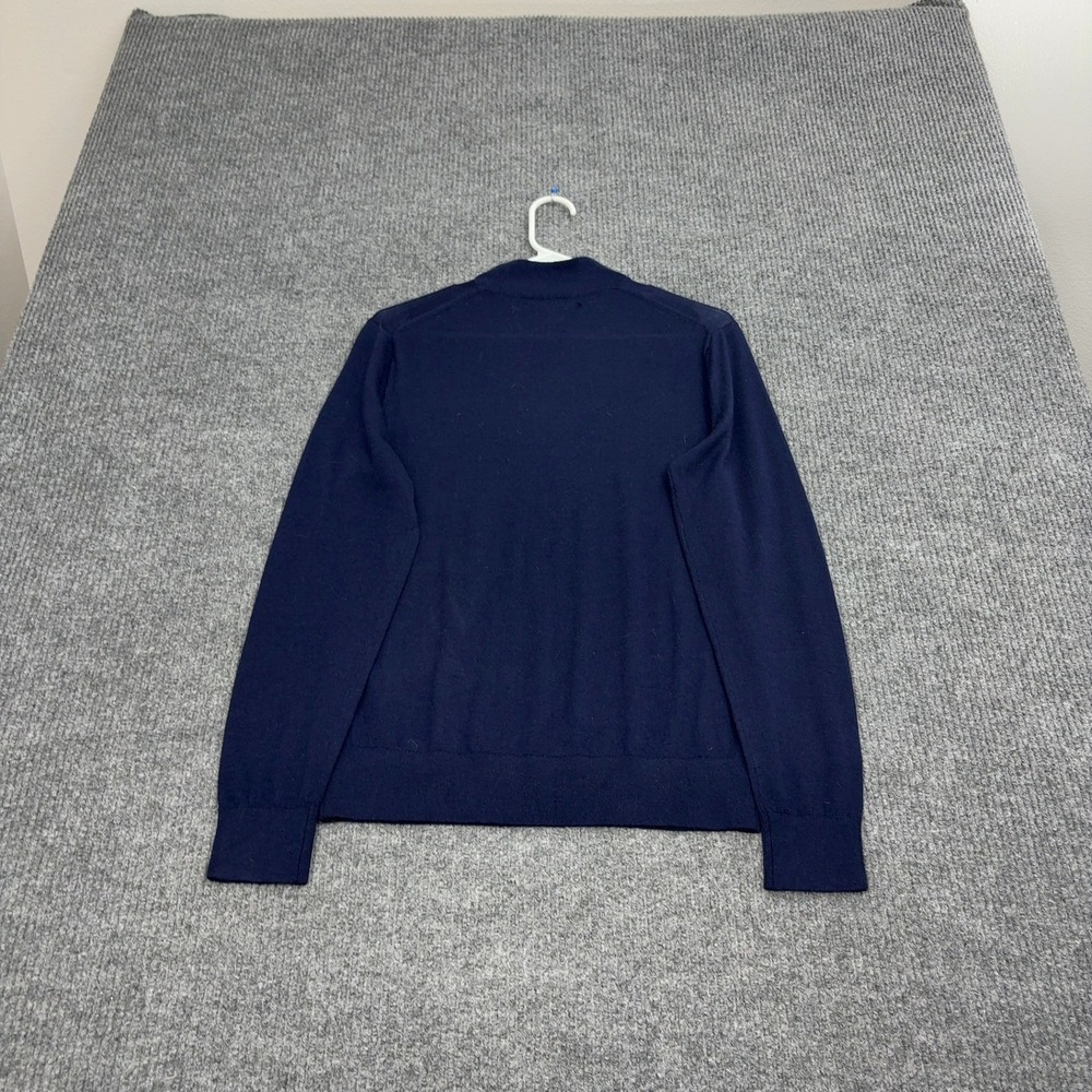 Banana Republic Sweater Mens XS Navy Blue 100% Merino Wool Mock Neck Classic - Picture 4 of 6
